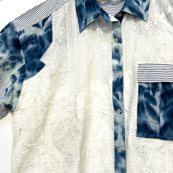Pilcro Patchwork Cabana Shirt size 2X - Picture 5 of 12